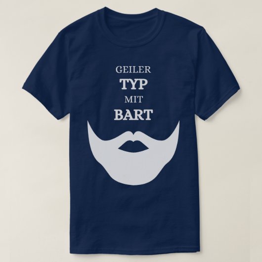 Mens Mens Cooler Typ mit Bart Beard Carrier Beard T-Shirt (Design vorne)