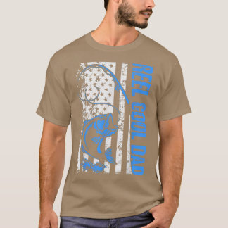 Mens Mens Fathers Day Gift Reel Cool Papa Fish Ame T-Shirt