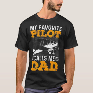 Mens Mens mein Lieblings-Pilot ruft mich Vater Fun T-Shirt