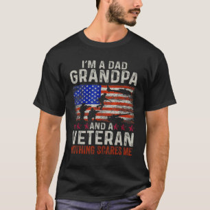 Mens Mens Retro Ich bin Vater Opa und Veteran T-Shirt