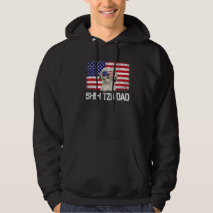 Mens Mens Shih Tzu Vater Us Flag 4. Juli Patriot Hoodie