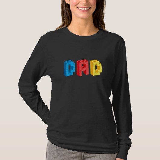 Mens Mens Vater Brick Builder Blocks Master Builde T-Shirt (Vorderseite)