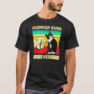 Mens Mens Vintage Best Katze Poppop Ever Stoß Fit T-Shirt