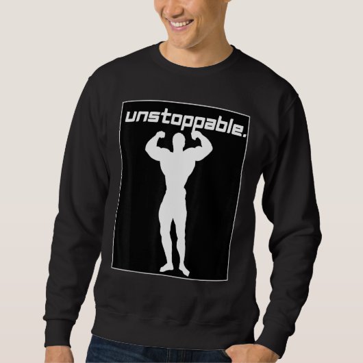 Mens Mens Weightlifting Graphic Workout Gym Unstop Sweatshirt (Vorderseite)