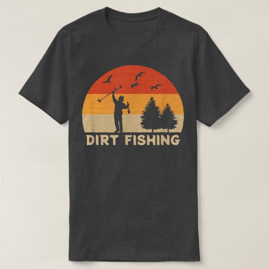 Mens Metal Detector Dirt Fishing Metal Detection T-Shirt (Design vorne)