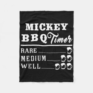 Mens Mickey Grillen Timer Beer Drink Funny Grillin Fleecedecke