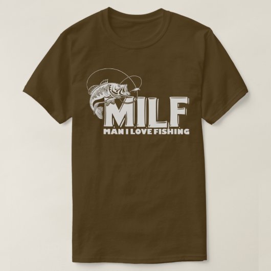 Mens MILF Mann I Liebe Fischerei T-Shirt (Design vorne)