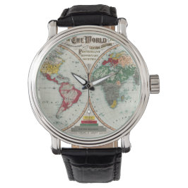 Men's Missonary World Map Watch Armbanduhr