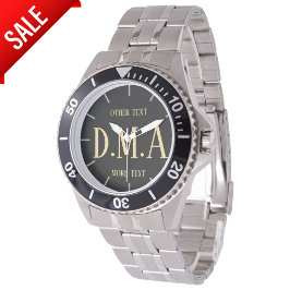 Mens Mit Monogramm Personalisiert Elegante Klasse Armbanduhr