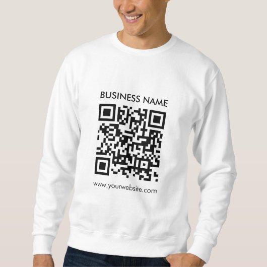 Mens Modern Elegant Template QR Code Barcode Sweatshirt (Vorderseite)
