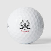 Mens Modern Monogram Golfball (Vorderseite)