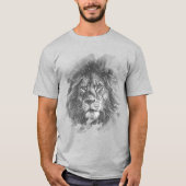 Mens Modern T Shirt Template Lion Face Pop Art (Vorderseite)