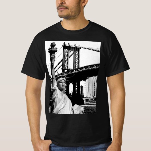 Mens Modern T-Shirts Liberty Statue Nyc New York (Vorderseite)