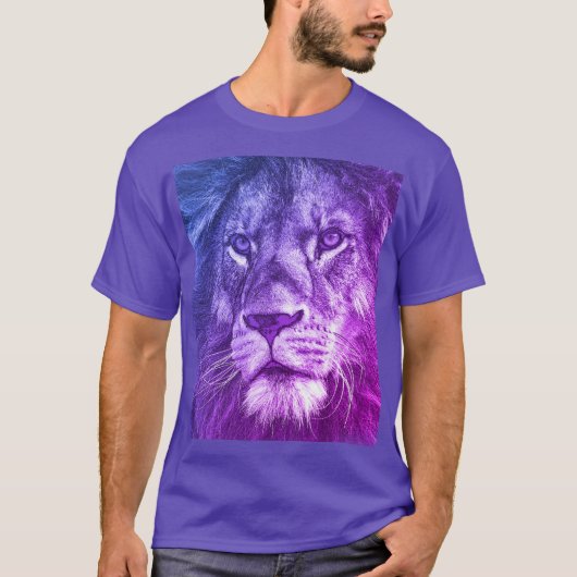 Mens Modern Tee Shirts Animals Lion Face Template (Vorderseite)