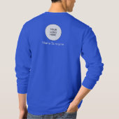 Mens Modern Tee Shirts Deep Royal Blue Add Logo (Rückseite)
