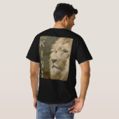 Mens Modern Template Lion Face doppelseitig T-Shirt (Schwarz voll)