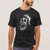 Mens Moin Heet Dat Bi Uns Flat German Skull Captai T-Shirt (Vorderseite)