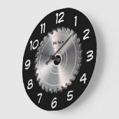 Mens Monogram Man Cave Wall Clocks Große Wanduhr (Winkel)