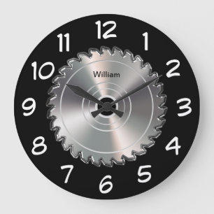 Mens Monogram Man Cave Wall Clocks Große Wanduhr