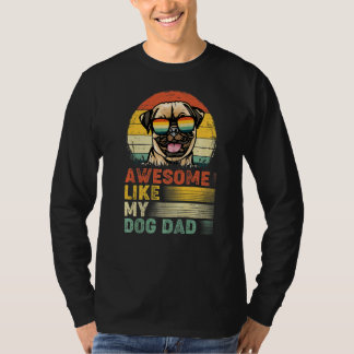 Mens Mops Vintag Phantastisch wie mein Hund Vater T-Shirt