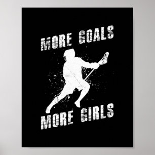 Mens more Goals Mehr Girls Lacrosse Poster