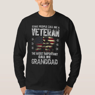 Mens Most Important Call Granddad American Proud V T-Shirt
