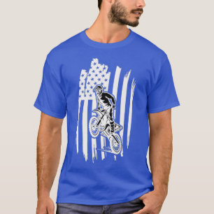 Mens Motocross Racing Gips USA Flag Amerikaner T-Shirt