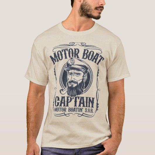 Men's Motor Boat Captain Shirt (Vorderseite)