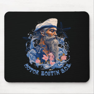 Mens Motor Boatin Funny Pontoon Bootsfahrt See Mot Mousepad