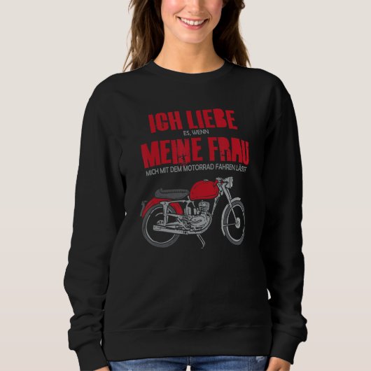 Mens Motorcycle driving men funny gift for bikers Sweatshirt (Vorderseite)