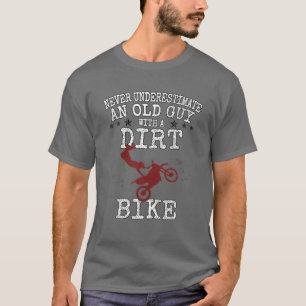Mens Motorräder fahren alten Typ mit einem Dirt Bi T-Shirt