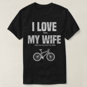 Mens Mountain Bike I Liebe, wenn meine Ehefrau Las T-Shirt (Design vorne)