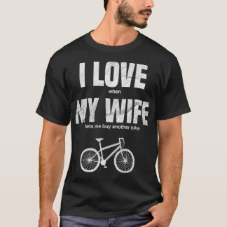 Mens Mountain Bike I Liebe, wenn meine Ehefrau Las T-Shirt
