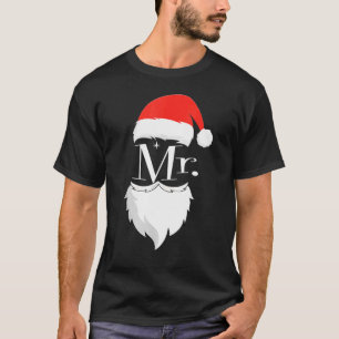 Mens Mr. and Mrs Claus Paares Christmas Pajamas Sa T-Shirt