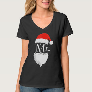 Mens Mr. and Mrs Claus Paares Christmas Pajamas Sa T-Shirt