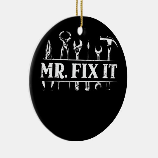 Mens Mr Fix Es für einen Handyman Handyman Handwer Keramik Ornament (Rechts)