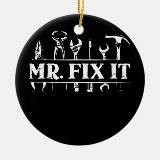 Mens Mr Fix Es für einen Handyman Handyman Handwer Keramik Ornament (Vorne)