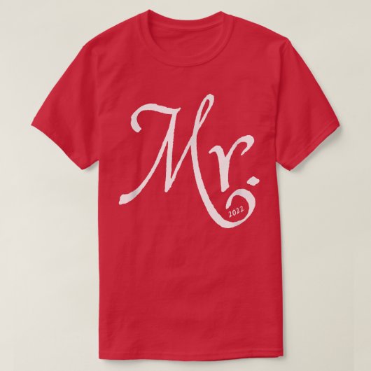 Mens Mr. & Mrs 2022 Matching Shirts Honeymoon Wedd (Design vorne)