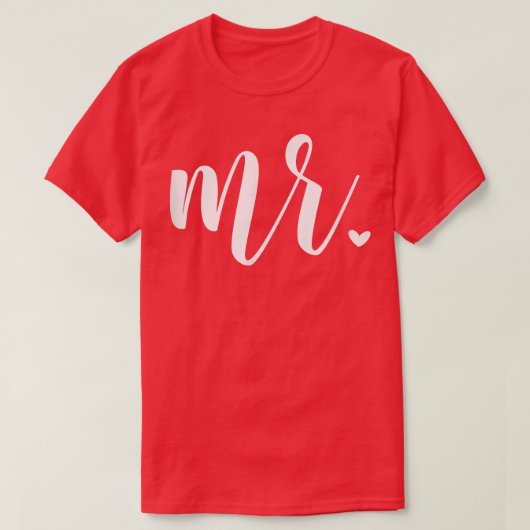Mens Mr Wedding New Husband Honeymoon Matchin T-Shirt (Design vorne)