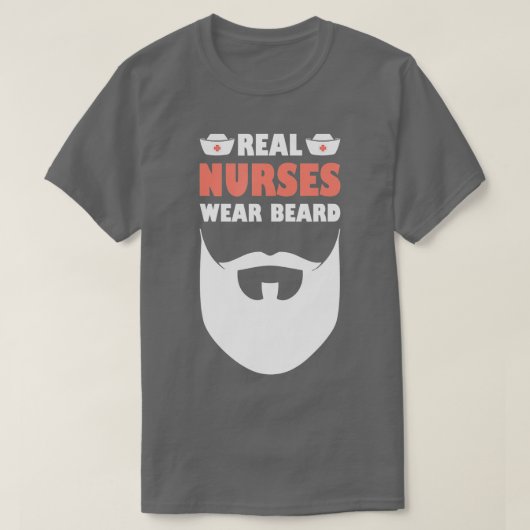 Mens Murse Real Nurses Wear Beard T-Shirt (Design vorne)