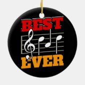 Mens Musician Vater Best Vater Ever Band Vater Keramik Ornament (Hinten)