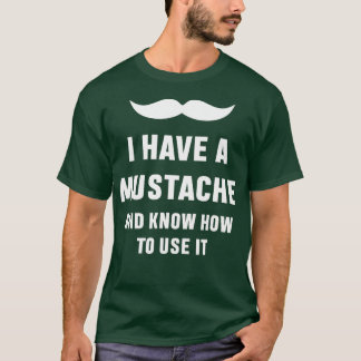 Mens Mustache Schnauzer Mustache Papa Father Bear T-Shirt