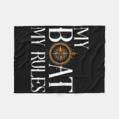 Mens My Boat My Rules Schiffskapitän Nautica Fleecedecke (Vorderseite (Horizontal))