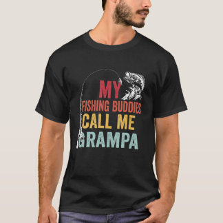 Mens My Favorite Fishing Buddies Call Me Grampa Fi T-Shirt
