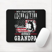 Mens My Favorite Volleyball Player Calls Me Grandp Mousepad (Mit Mouse)