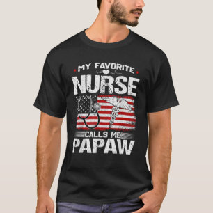 Mens My Lieblings-Krankenschwester nennt mich Papa T-Shirt