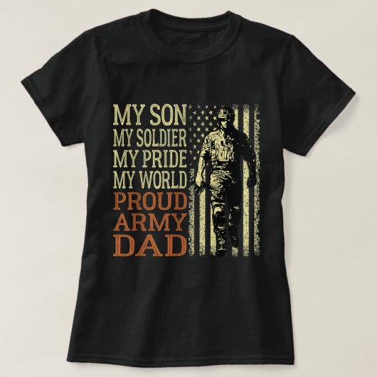 Mens My Son ist ein Soldat des Vaters der Helden-P T-Shirt (Design vorne)