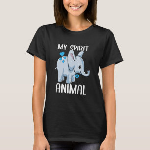 Mens My Spirit Animal Elephant I Liebe Vater Herz T-Shirt