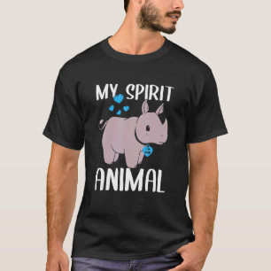 Mens My Spirit Animal Rhino I Liebe Vater T-Shirt