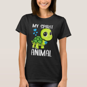 Mens My Spirit Animal Turtle I Liebe Vater Herzbla T-Shirt
